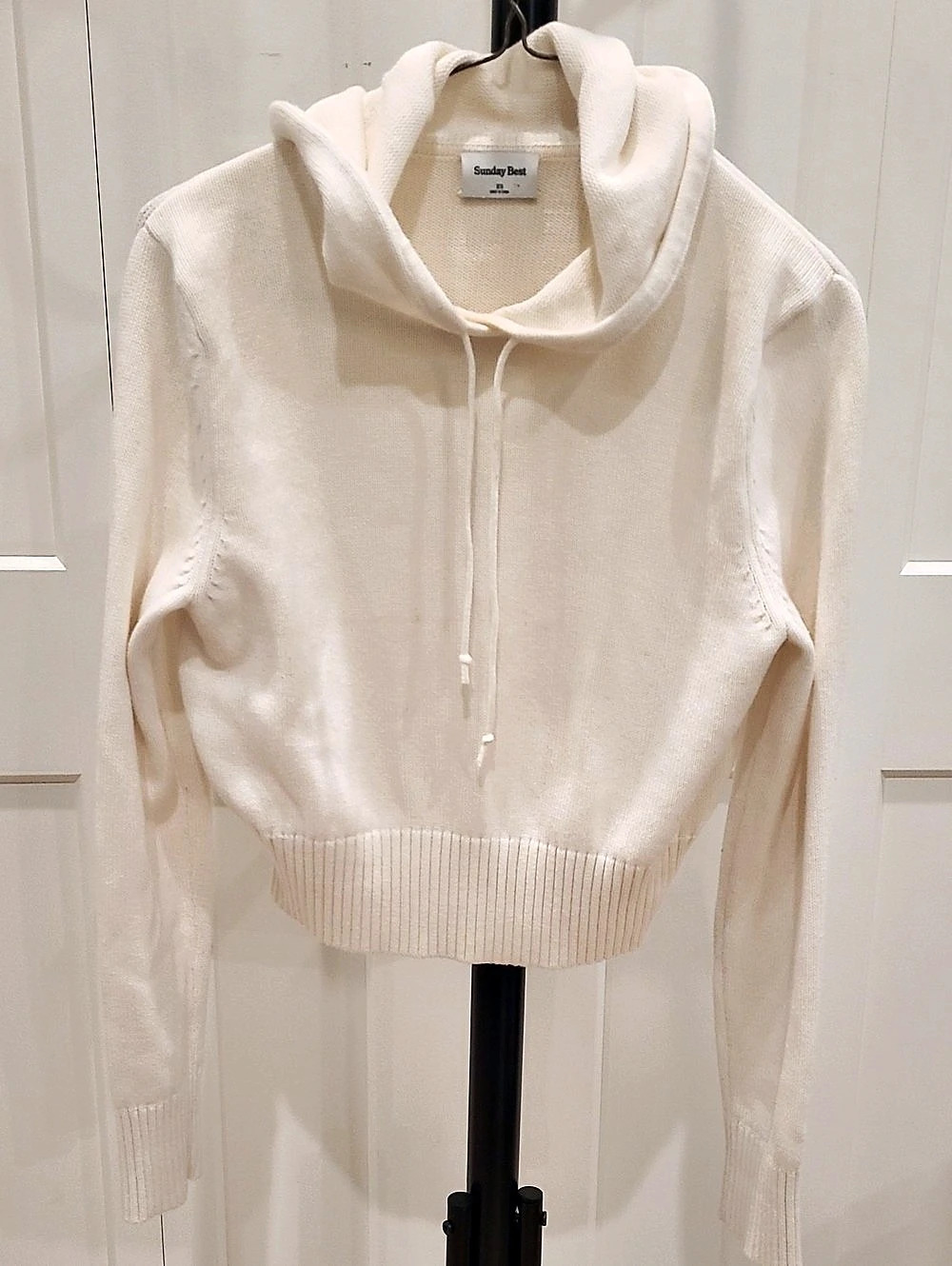 Sunday Best Aritzia Ivory Hoodie Knit Sweater